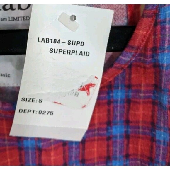 Frank & Eileen Tee Lab Tank Top Tunic Super Plaid 100% Cotton Size Small - Picture 11 of 11